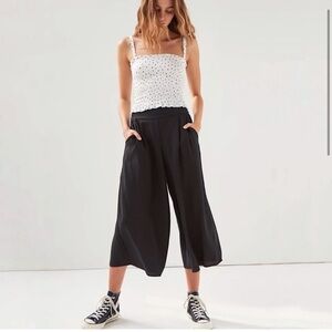 Aritzia Sunday Best Sullivan High Rise Wide Leg Draped Culotte Pant Black M